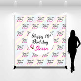 Lofaris Custom Name Step And Repeat 18th Birthday Backdrop